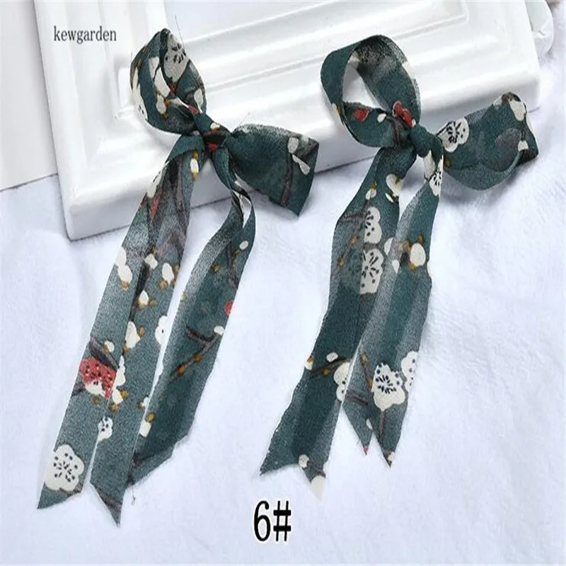 Kewgarden DIY серьги заколки для волос аксессуары для волос шифон цветок лента бант материалы ручной работы 20 шт./партия - Цвет: 6