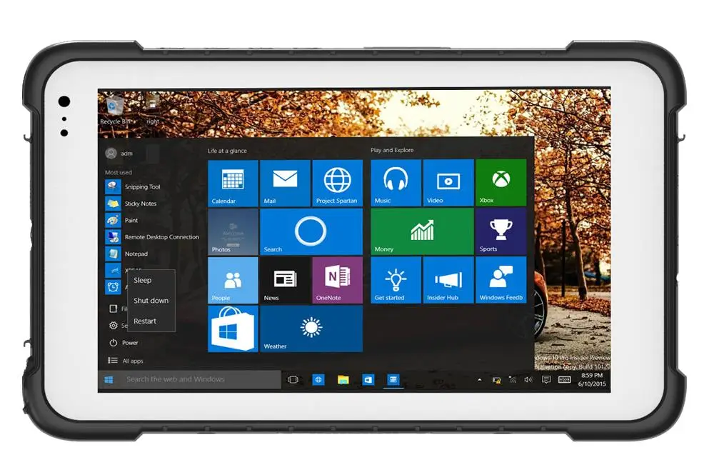 Китай портативный терминал " промышленный Прочный планшет Windows 10 Домашняя ОС ПК компьютер мини Водонепроницаемый 2D сканер штрих-кода gps Держатель