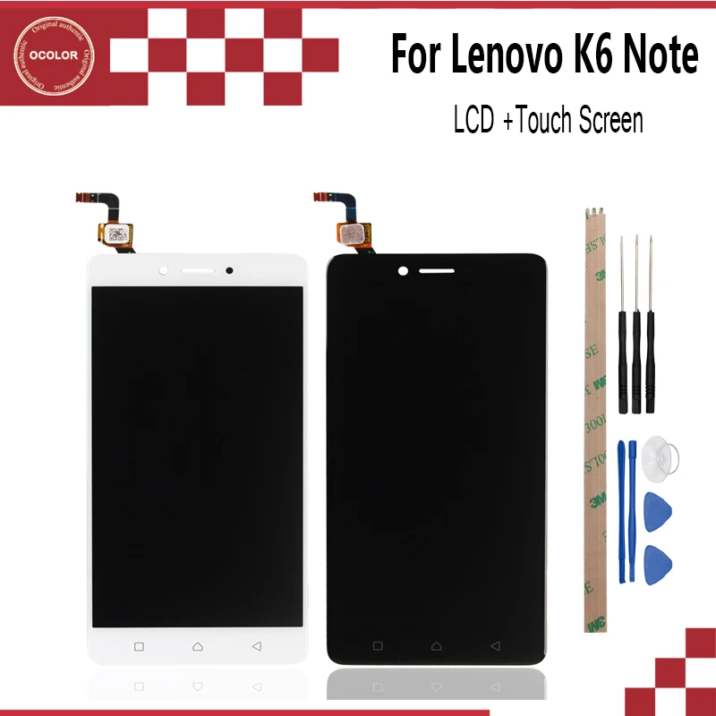 Ocolor для Lenovo K6 Note ЖК и сенсорный экран в сборе запасная часть 5 дюйма Аксессуары