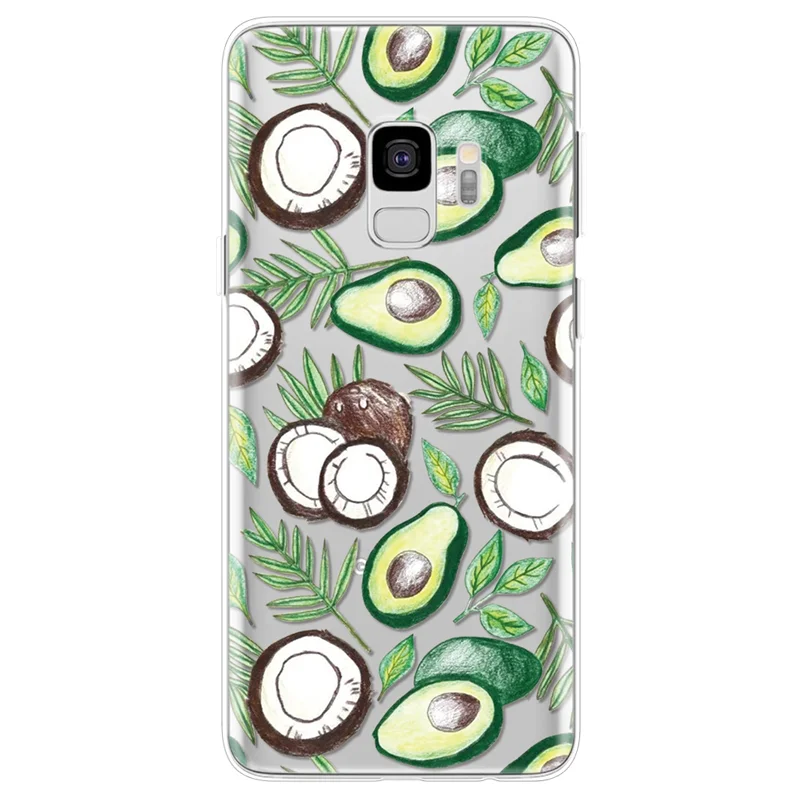 nyglvye Для samsung Galaxy A10 A20e A30 A40 A50 A70 M10 M20 M30 S7 S8 S9 S10 плюс S10e Note 8 9 J4 J6 плюс A9 A7 ТПУ авокадо чехол - Цвет: nyglvye