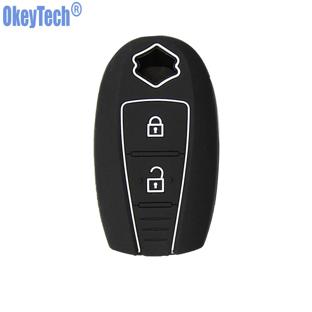 OkeyTech 2 кнопки мягкий силиконовый смарт чехол для ключа Suzuki Swift Kizashi SX4 S Cross