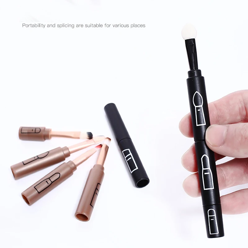 4 в 1 Выдвижная Кисть для макияжа губная кисть ресниц тени век бровей путешествий