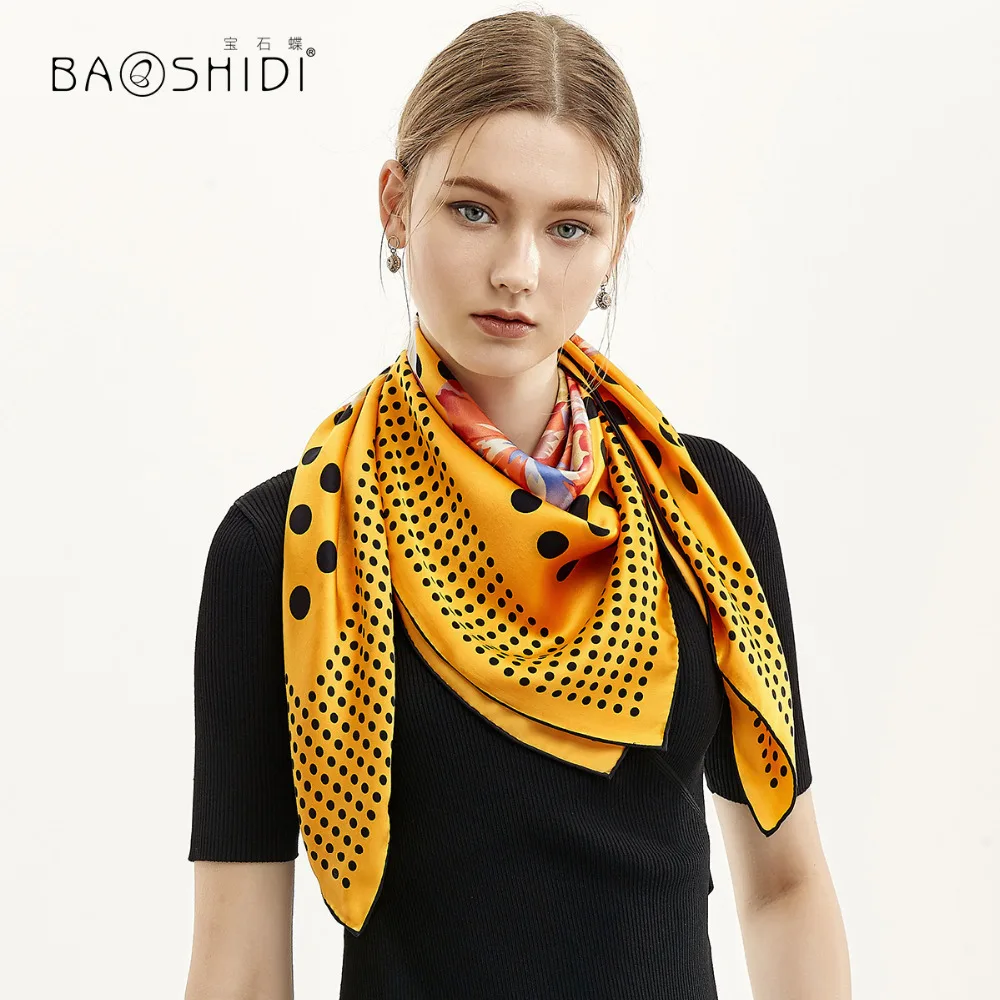 [BAOSHIDI] 2019 роскошный брендовый оригинальный дизайн 100% натуральный атлас шелк