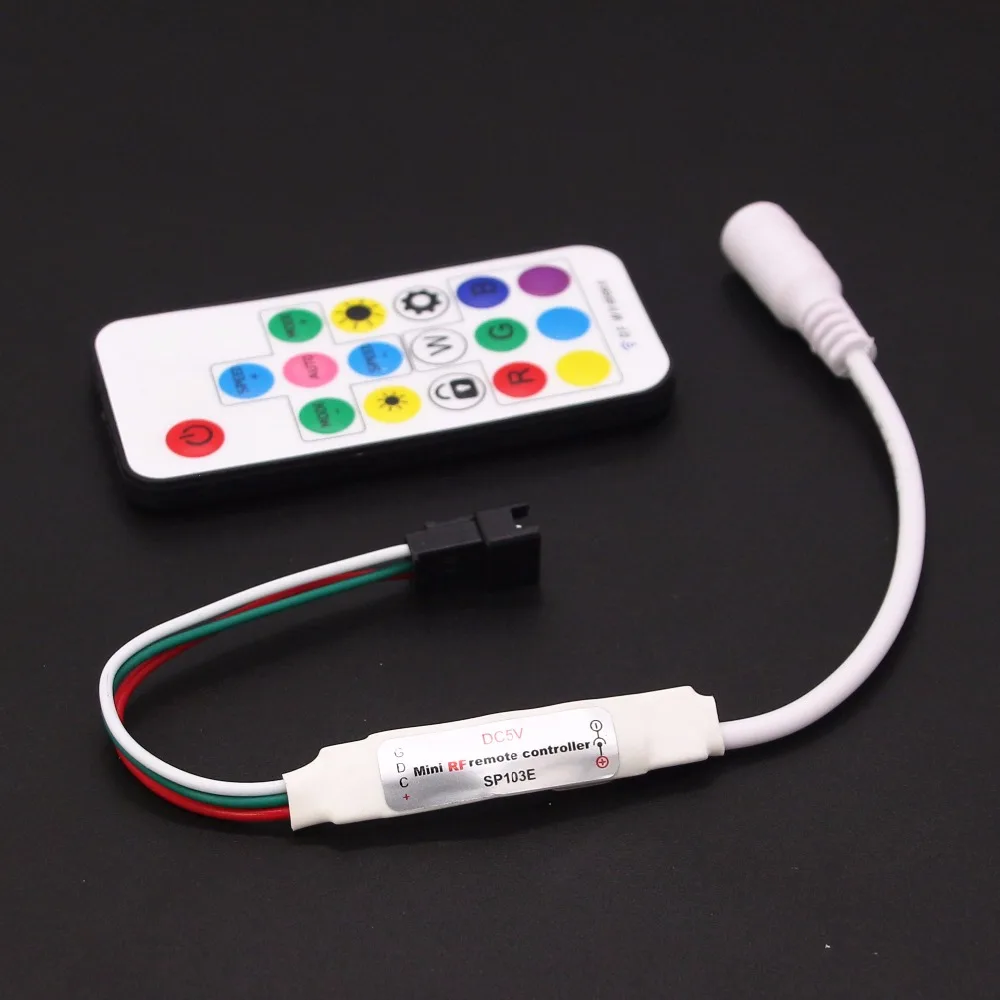 DC 5V SP103E RF LED контроллер мини 14Key WS2812 мечта красочные RGB светодиодные полосы