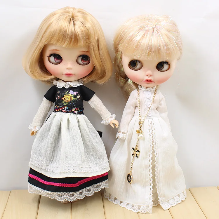 Наряды для Blyth doll, два стиля на выбор, цельное платье с длинными рукавами, милый костюм для 1/6, azone BJD pullip licca