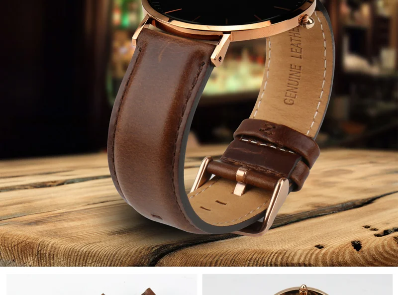 Аксессуары для часов MAIKES, ремешок для часов Daniel Wellington, для мужчин и женщин, классический черный ремешок для часов с застежкой из розового золота, браслет на запястье