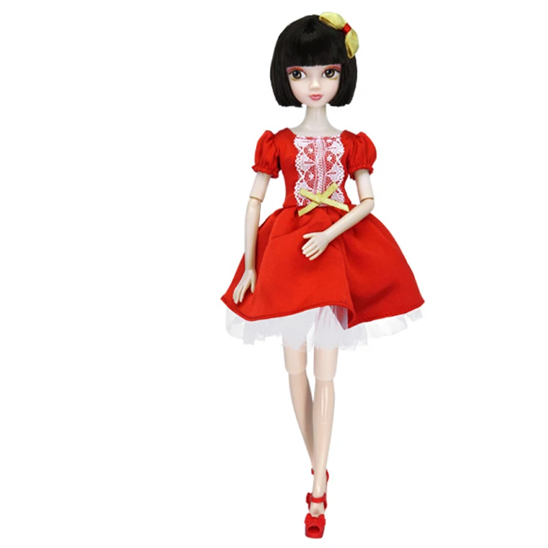 Черный 13 подвижных шарниров 1/6 3D глаза BJD куклы игрушки с аксессуарами одежда обувь сумка шляпа модная фигурка Nake Куклы Игрушки для девочек подарок - Цвет: Черный