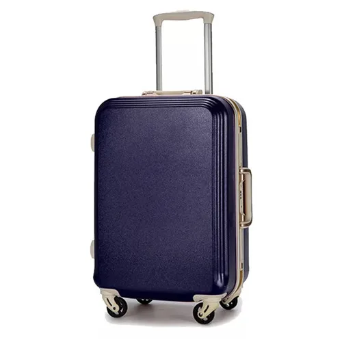 Navy blue frame Klqdzms 20/22/24/26/28 дюймов Высокое качество ABS+ PC Сумки на колёсиках Чемодан легкий путешествия чемодан на колесиках - Цвет: Navy blue frame