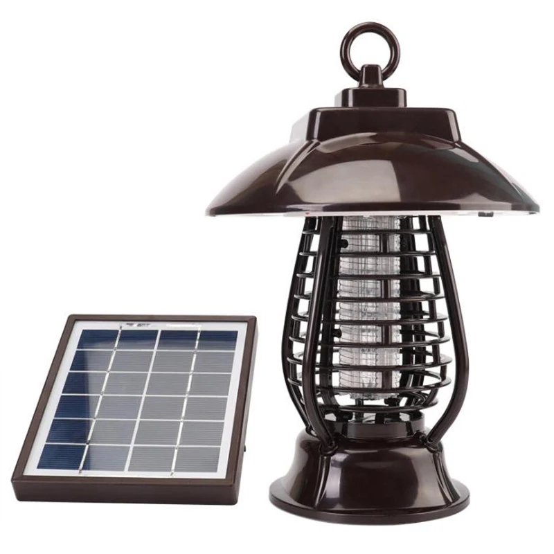 Отпугиватель комаров на солнечной батарее лампа для уничтожения насекомых в