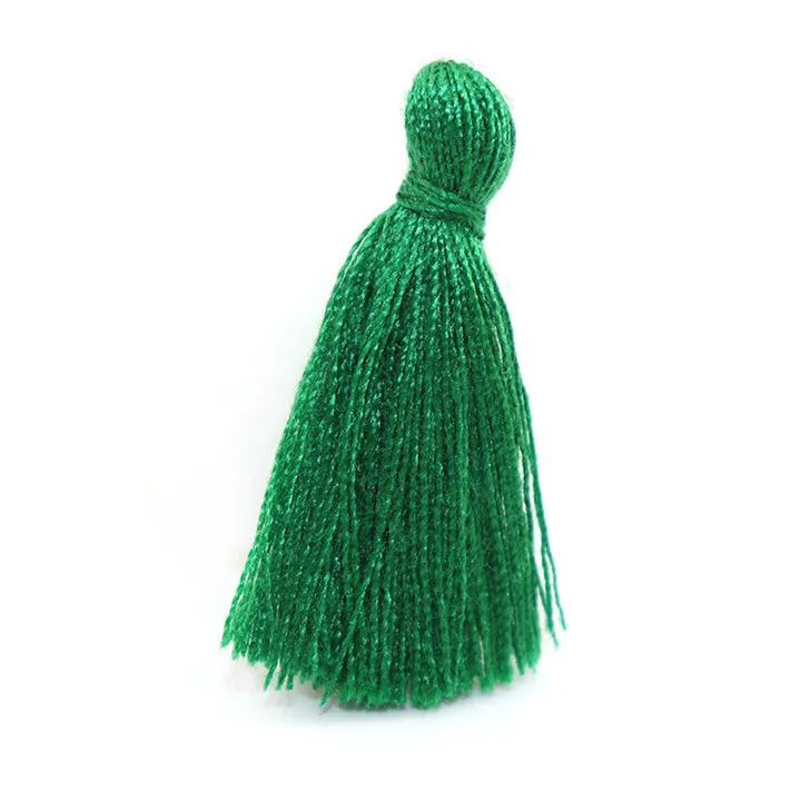 Green tassls 100 шт мини-кисточка бахрома кулон материалы для поделок DIY маленькие кисточки отделка одежды шторы декоративные серьги ювелирные изделия компоненты - Цвет: Green tassls