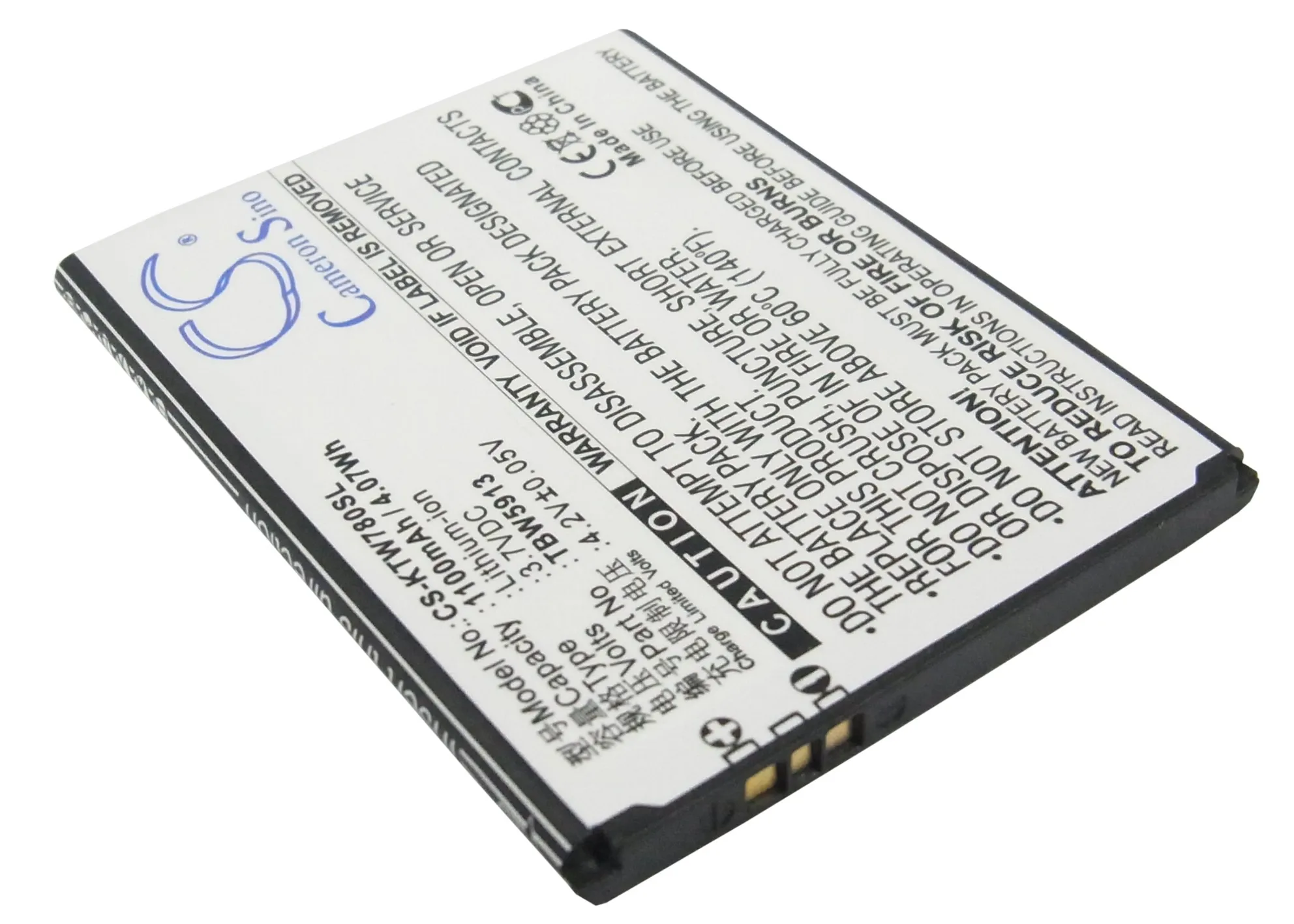 Аккумулятор TBW5913 Cameron Sino 1100 мАч для K Touch C666T E619 E621 T619 T621 W619 W621 W628 W650 W658 /для Archos 35