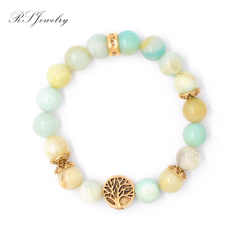 Чешский поп-древо жизни многоцветный Натуральный камень браслет регулируемый