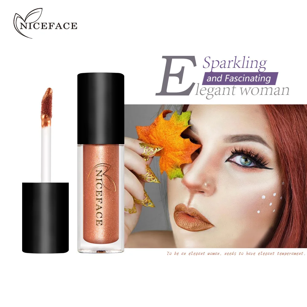 Жидкое золото блеск металлический для губ Губная помада Косметика макияжа
