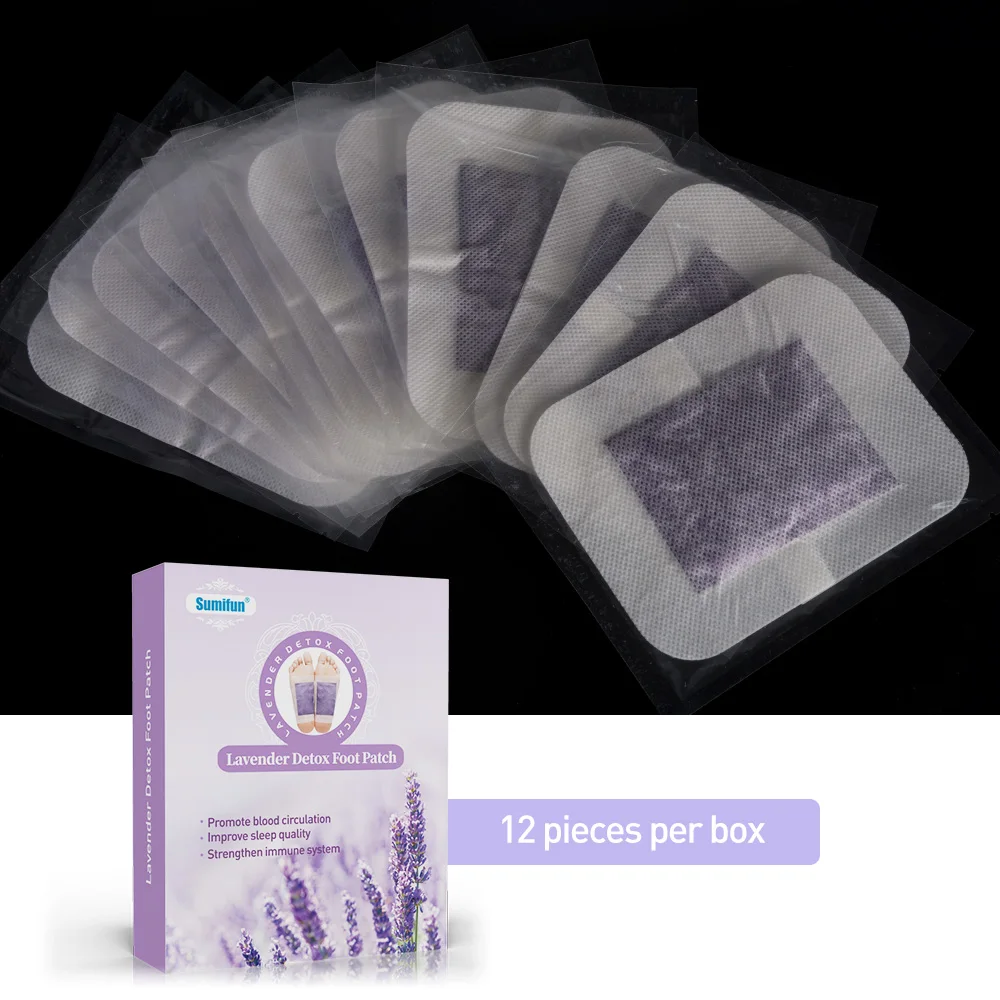 Sumifun лаванда эфирное масло бамбук уксус детоксикация ног пластырь клейкий
