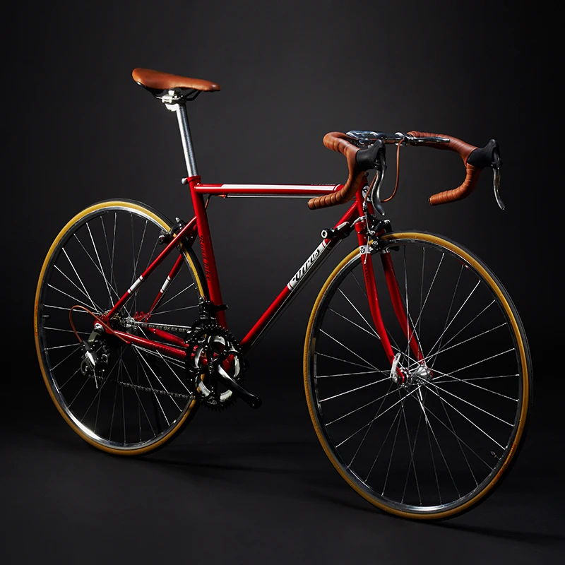 New Retro Road Bicycle Carbon Steel Frame 700CC Wheel SHIMAN0 14 Speed Dual V Brake Bike Outdoor Racing Cycling Bicicleta