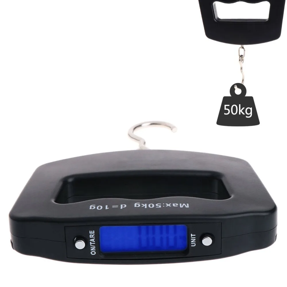 Portable Digital Hand-held Scale 50Kg Baggage Fish Hook Hanging Electronic Weighing Scales | Инструменты
