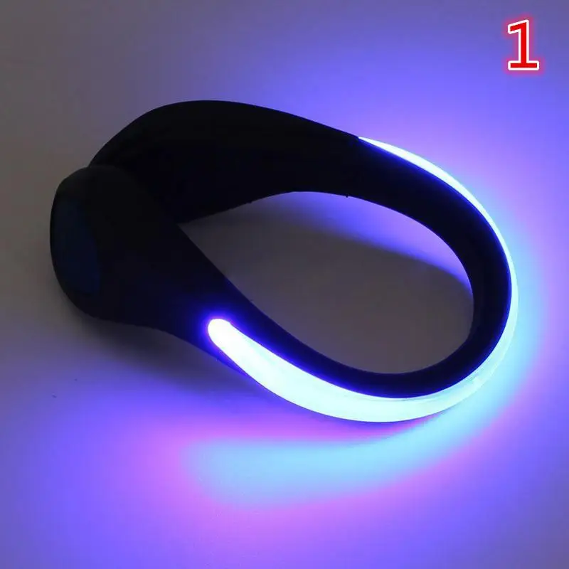 Black blue Viagdo светодиодный светящиеся туфли зажим для безопасности в ночное время, для обуви светильник Предупреждение отражатель мигающий светильник s велосипед Велоспорт Бег Спорт на открытом воздухе - Цвет: Black blue