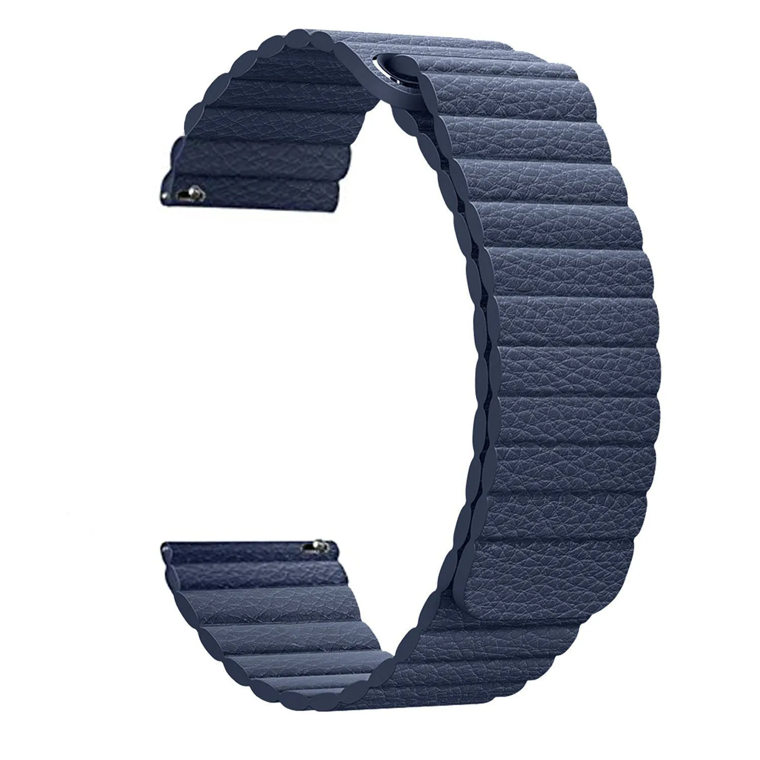 Ремешок из натуральной кожи с магнитной петлей для Huami Amazfit Bip BIT PACE Lite, Молодежные умные часы, застежка-Пряжка, браслет - Цвет ремешка: Синий