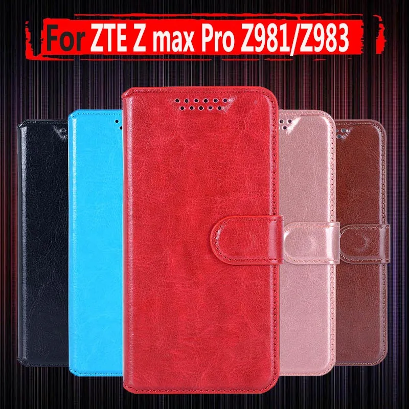 Чехол для ZTE Z MAX Pro Z981 3D чехол кошелек из искусственной кожи bearcat телефона Blade X Max Z983