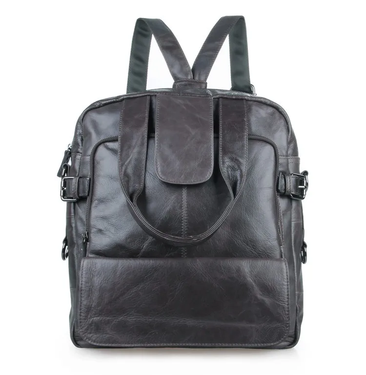 JMD мужской светло-серый Рюкзак из натуральной кожи сумка для путешествий 7065I |