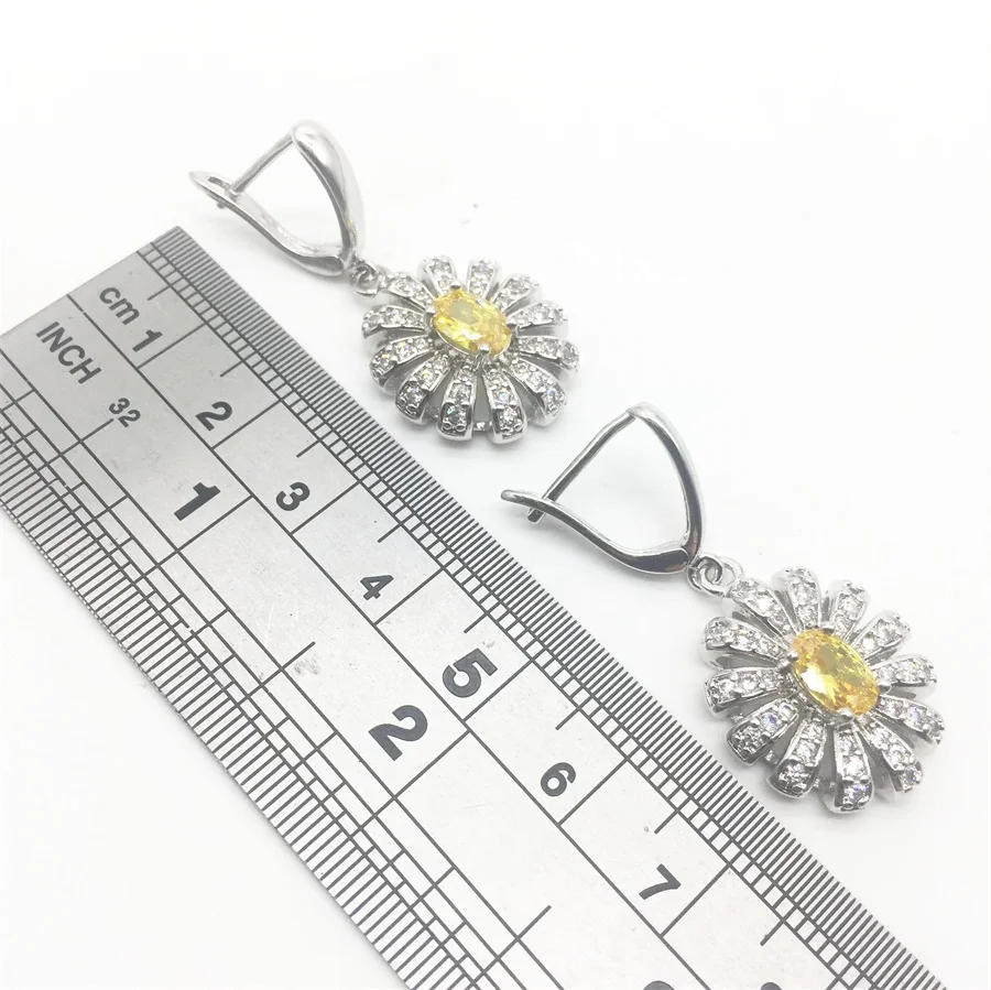 Женское кольцо из серебра 925 пробы с желтым гранатом размеры 6/7/8/9/10 | Украшения и