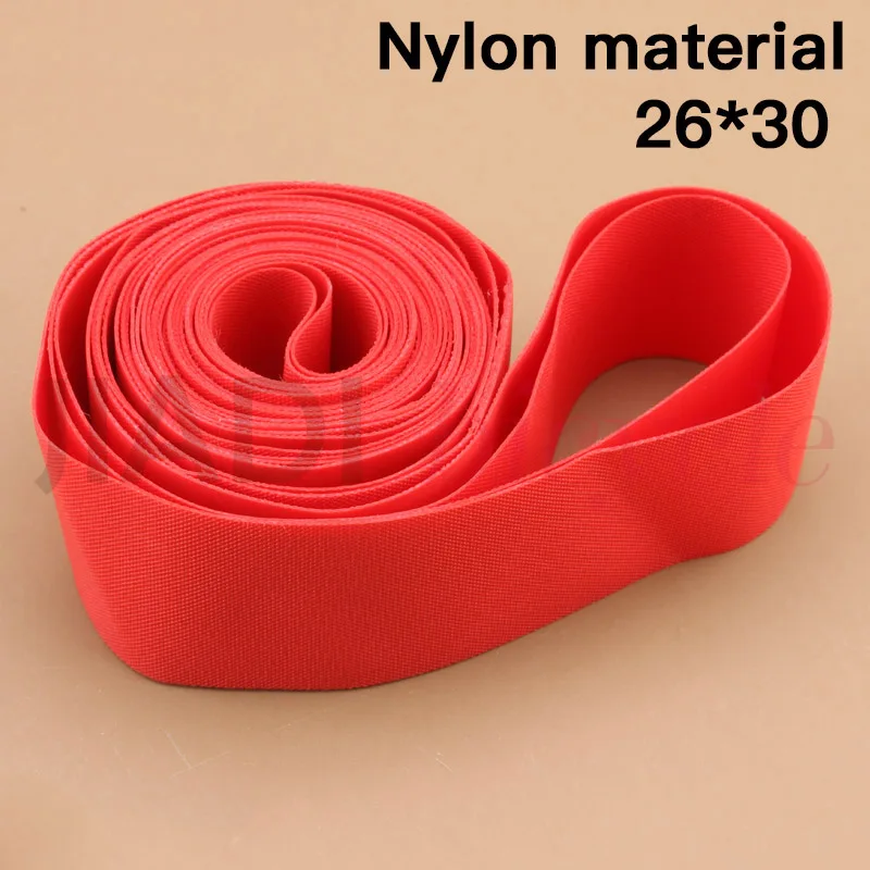 Nylon W 30mm MUQZI 2 шт. велосипедная подкладка для снежных шин с защитой от проколов 26 дюймов 30 65 80 мм Расширенная Накладка для шин ПВХ нейлон внутренняя трубка защитная накладка - Цвет: Nylon W 30mm