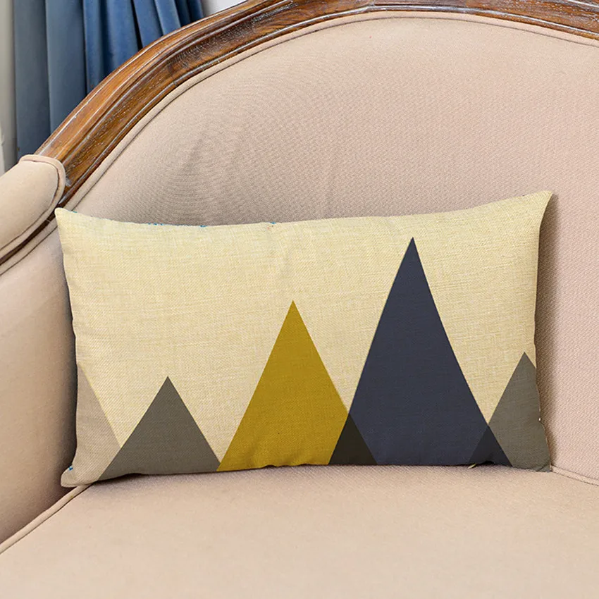 Подушки с геометрическим узором на талию подушка из хлопка и льна 30x50 см