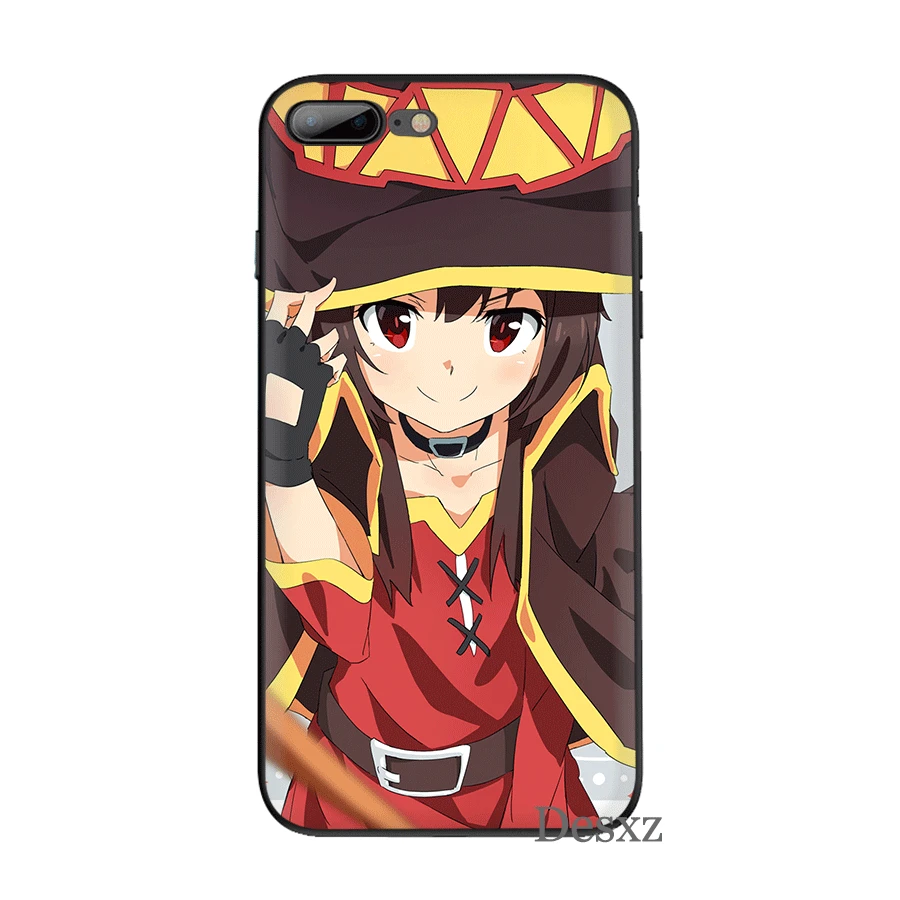 Чехол для мобильного телефона iPhone 11 Pro XR X XS Max 6 6S 7 8 Plus 5 5S SE чехол KonoSuba Megumin