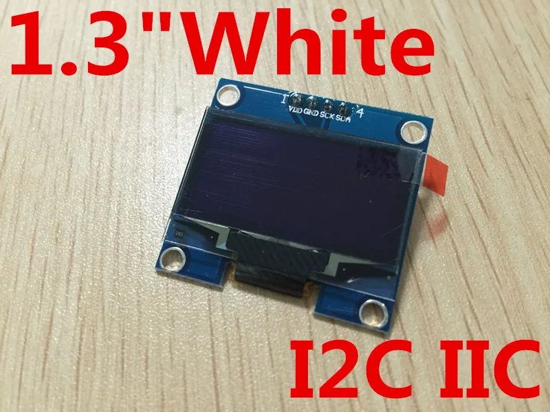 

Органический светодиодный модуль 1,3 дюйма, белый цвет, 10 шт., IIC I2C 128X64, органический светодиодный ЖК-дисплей 1,3 дюйма, фотографический модуль для Arduino 1,3 дюйма IIC I2C Communicate