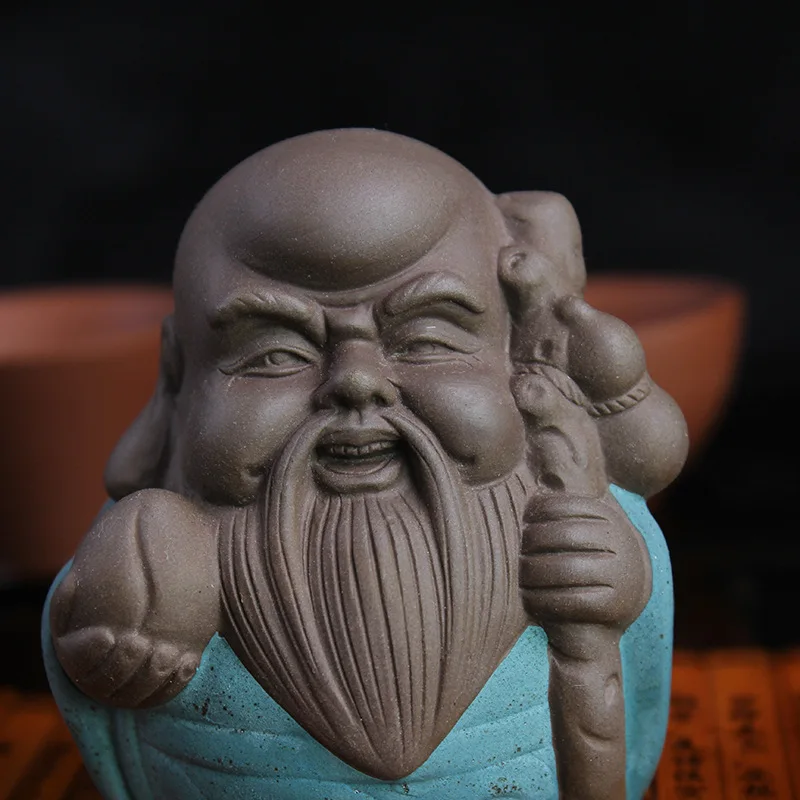 Lucky Zisha керамические чайник с узорами Fu Lushou мини домашний Декор украшение для