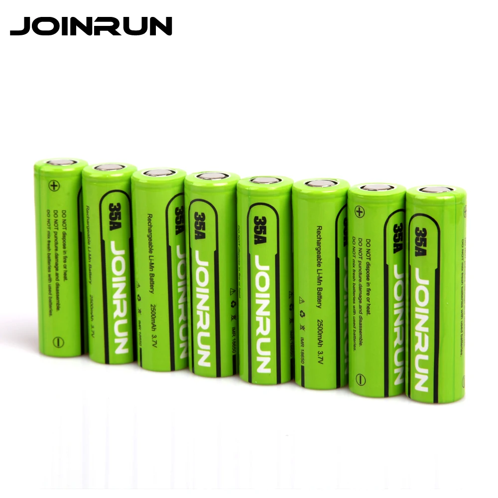 100% Joinrun 18650 Аккумулятор 3 7 в 2500 мАч литиевая аккумуляторная батарея
