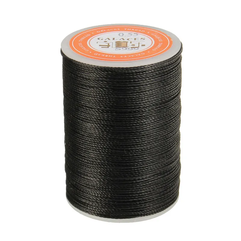 Черный DIY 115 м Вощеная линия круглый кожаный инструмент для рукоделия 0,55 мм для обуви швейная нить ручная строчка швейная нить Ткань Кожа - Цвет: Черный
