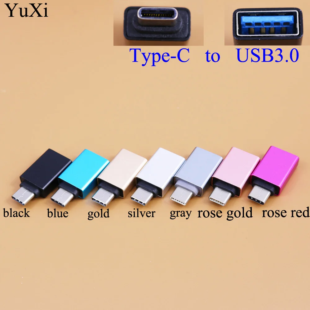 

YuXi Type-C to USB 3.0 OTG Cable Adapter Type C Converter Charging Sync for Samsung Galaxy Note8 for Huawei P20 OTG Adapter