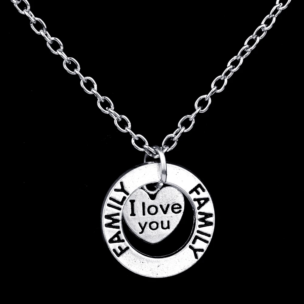Love You Mom NaNa ожерелье с подвеской в виде сердца для сестры и дочери лучший друг