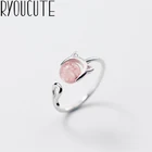 RYOUCUTE 100% Настоящее серебро цвет ювелирные изделия новый дизайн большой камень кольца в виде кошки для женщин бижутерия эффектное античное кольцо Anillos