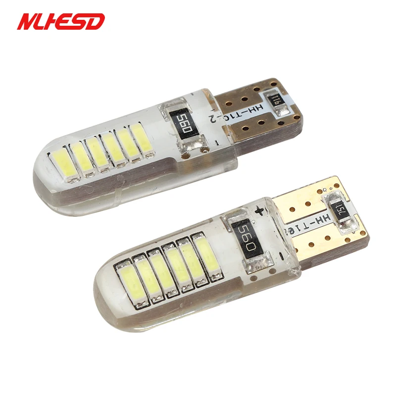 

10x T10 Led Bulbs W5W 194 4014 12SMD High Quality Silica For Car Side Wedge Light/Interior Light/Reading Light DC12V