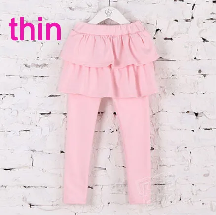 thin pink Новинка Осень и зима дети все-матч Торт Одежда для девочек ребенок леггинсы юбка брюки длинные брюки - Цвет: thin pink