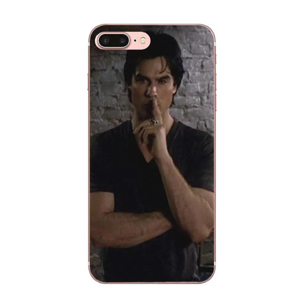 Мягкие чехлы из ТПУ для телефонов Apple iPhone 4 4s 5 5C 5S SE 6 6 S 7 8 Plus X XS Max XR Дневники вампира Деймона милый