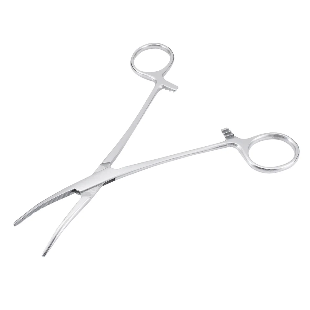 1X Нержавеющая Сталь Изгиб Тип Hemostat фиксатор щипцы изогнутые москитные локоть для