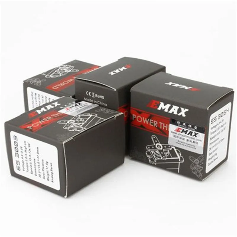EMAX ES3004 17g/3 5 кг/ .13 сек аналоговый металлический сервопривод для F3A 3D модели