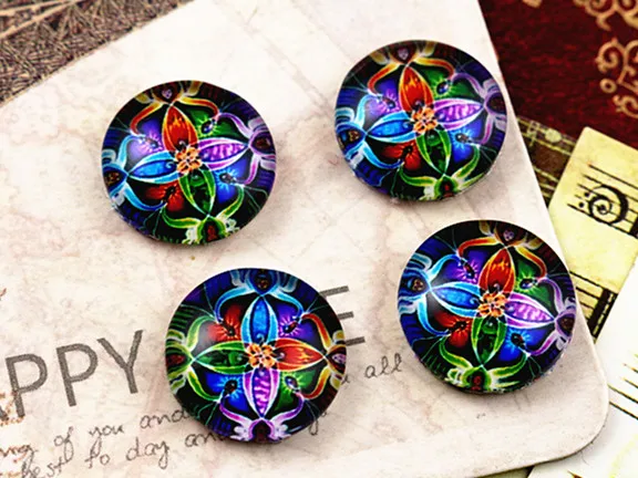 

Hot Sale 20pcs 12mm Handmade Photo Glass Cabochons E5-25