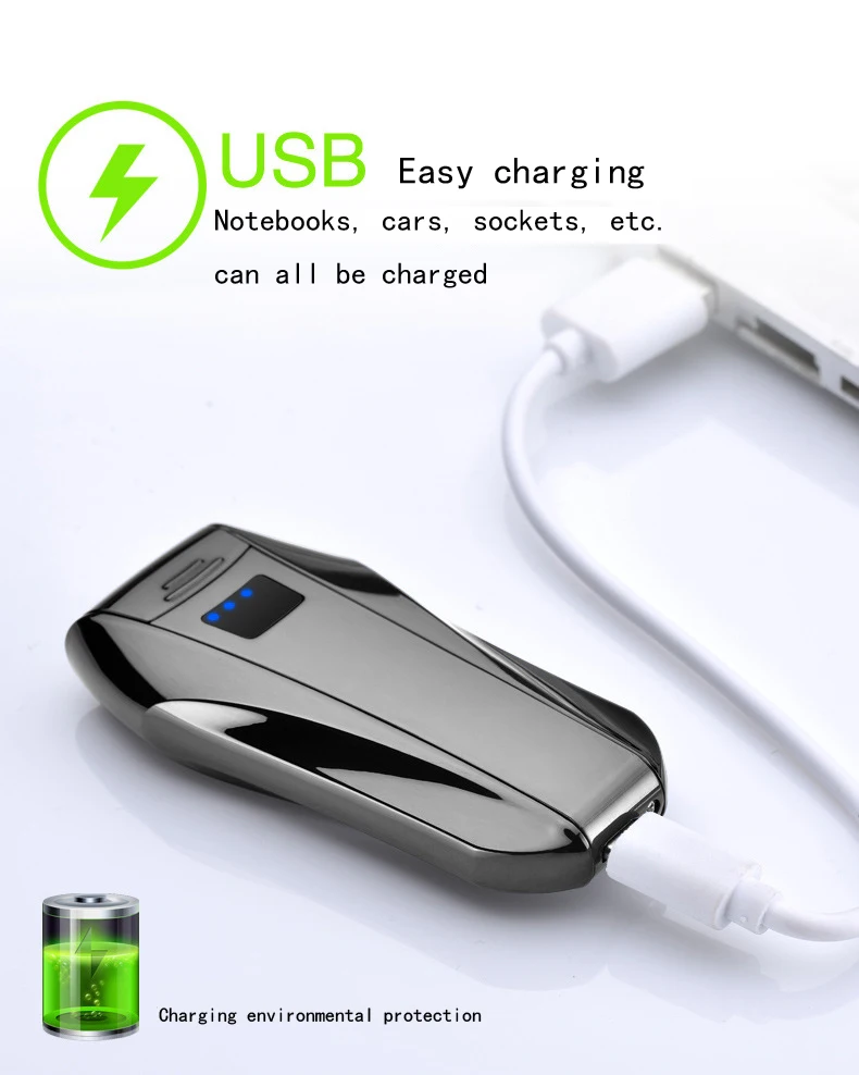 USB Зажигалка двойная дуга ветрозащитная беспламенная Электронная зажигалка Прикуриватель плазменная зажигалка