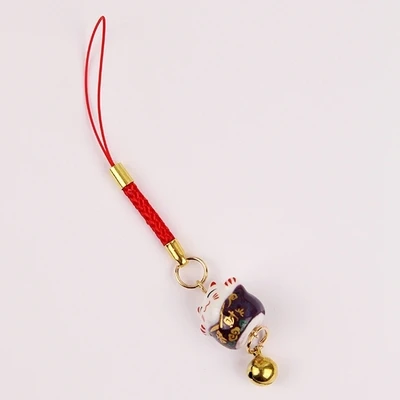 1 шт. Omamori Maneki Neko Fortune Cat Висячие брелки брелок милый меховой колокол украшение подвеска на сумку хороший подарок J30