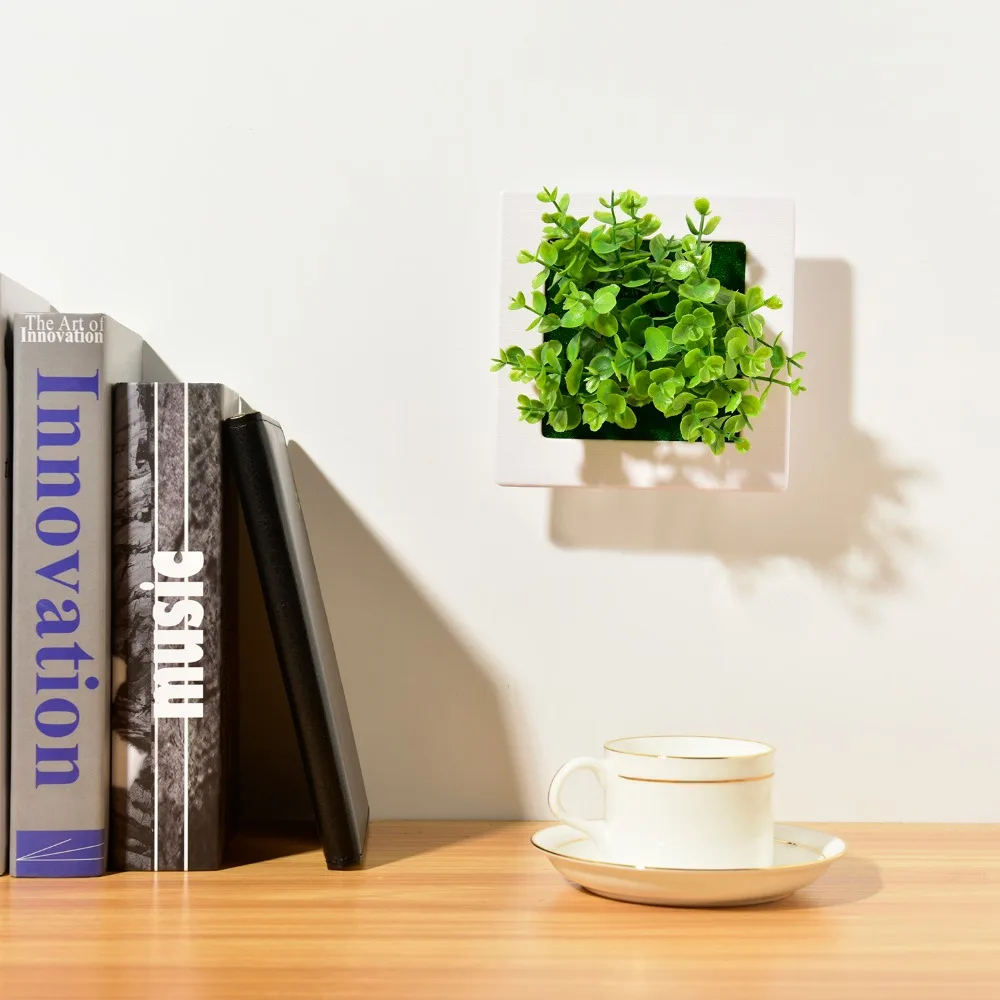 Искусственные цветы подвесные настенные украшения квадратные 3D пластиковые