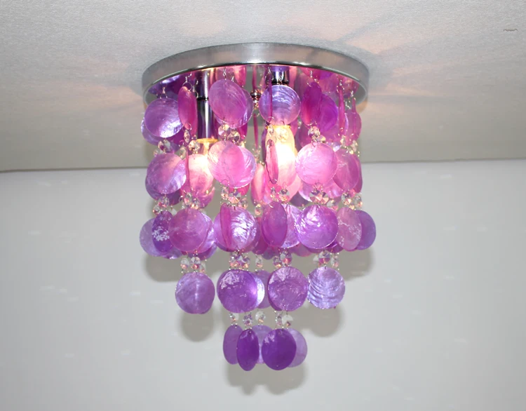 Подвесная лампа с романтическим кристаллом цветная Светильники для кафе барного