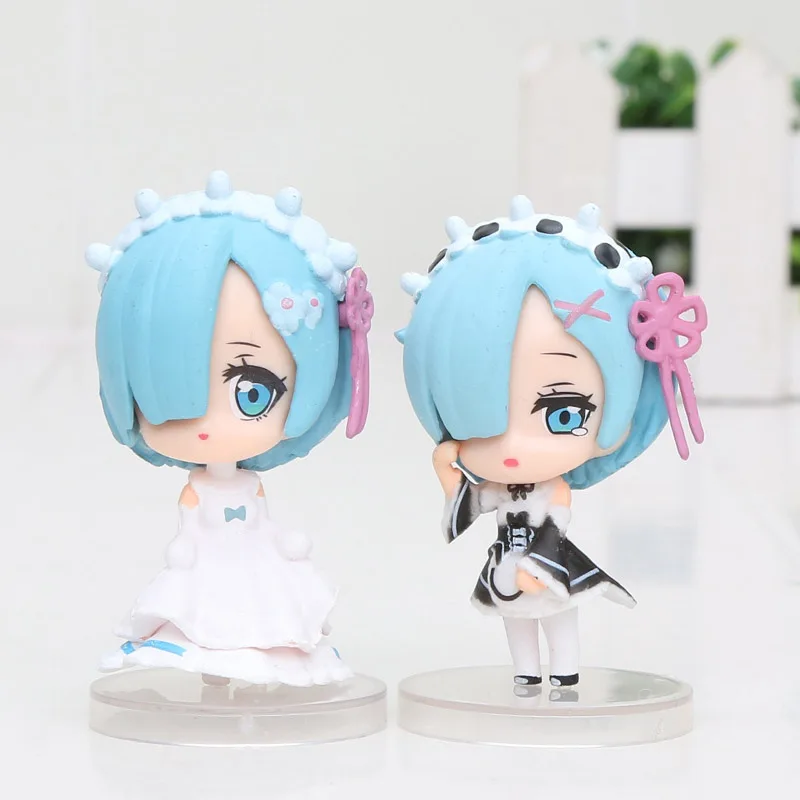 Экшн-фигурки из ПВХ Жизнь в другом мире 4 5 см шт./компл. Re: zero Rem Ram Maid | Игрушки и