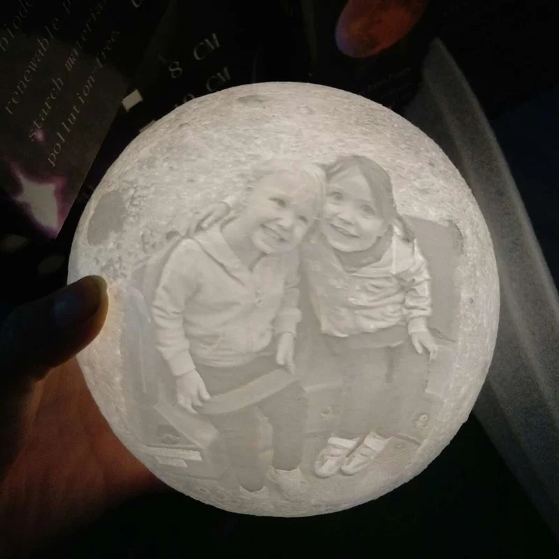 Подгонянный DIY новизна 3D печать луна светильник 2 или 16 цветов USB зарядка Ночная