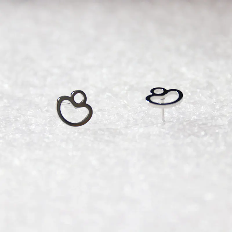 1 пара милый гриб серьги из нержавеющей стали милые крошечные шпильки ювелирные