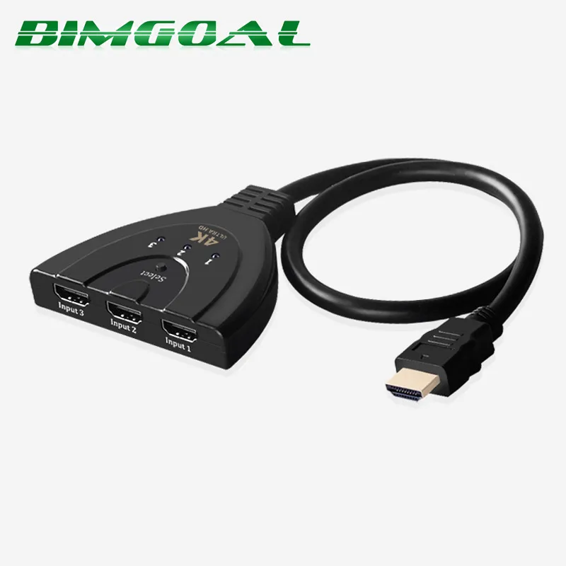 BIMGOAL Новое поступление 4K * 2K 3D Mini 3 порта HDMI коммутатор переключатель 1.4b сплиттер