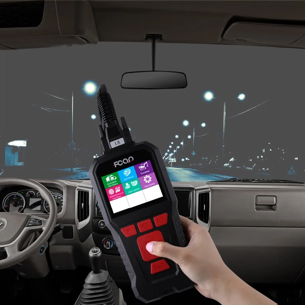 Сканер Fcar F50 R OBD2 для большого автобуса тяжелых грузовиков экскаваторов дизельных